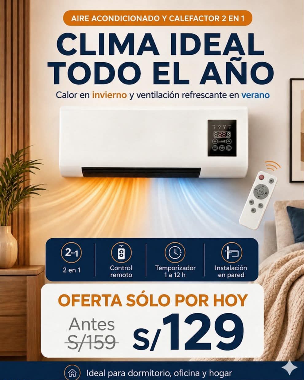 Calefactor 2 en 1