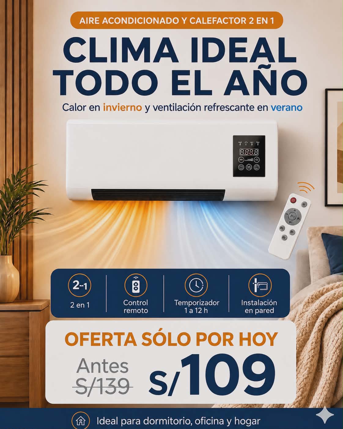 Calefactor 2 en 1