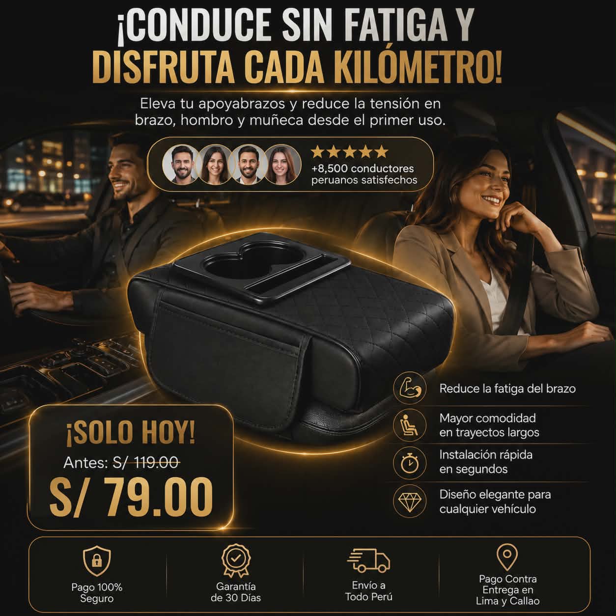 Reposa Brazos para autos